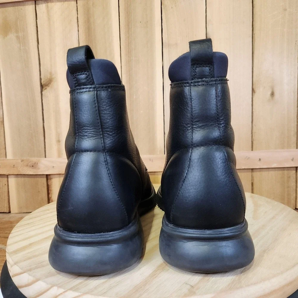 Cole Haan 2. Zerogrand City Boots Mens 11.5 M Black Leather Ankle Casual